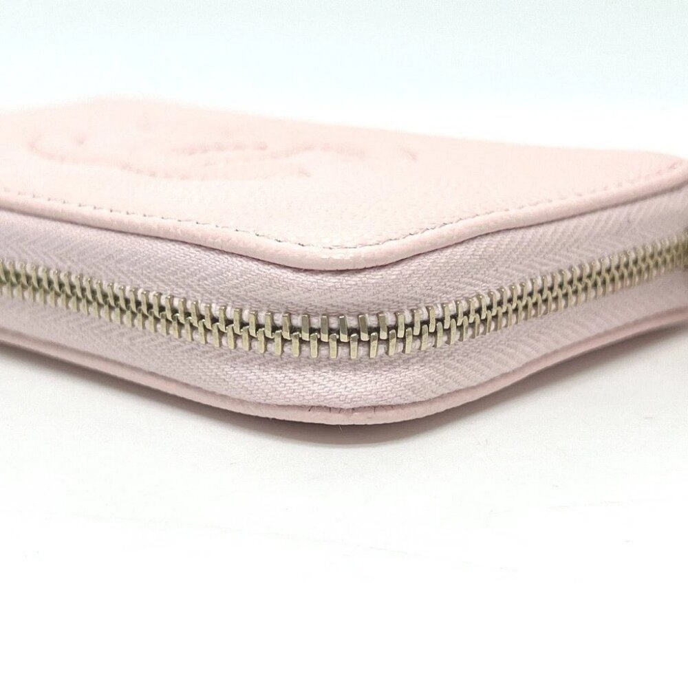 CHANEL AP4658 CC Mark Zip coin purse Long Wallet Caviar Leather pink Unused - Picture 5 of 10